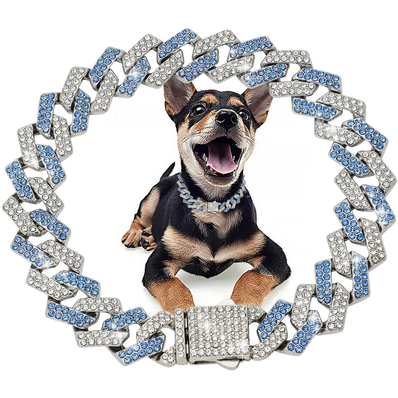 Hundhalsband med strass