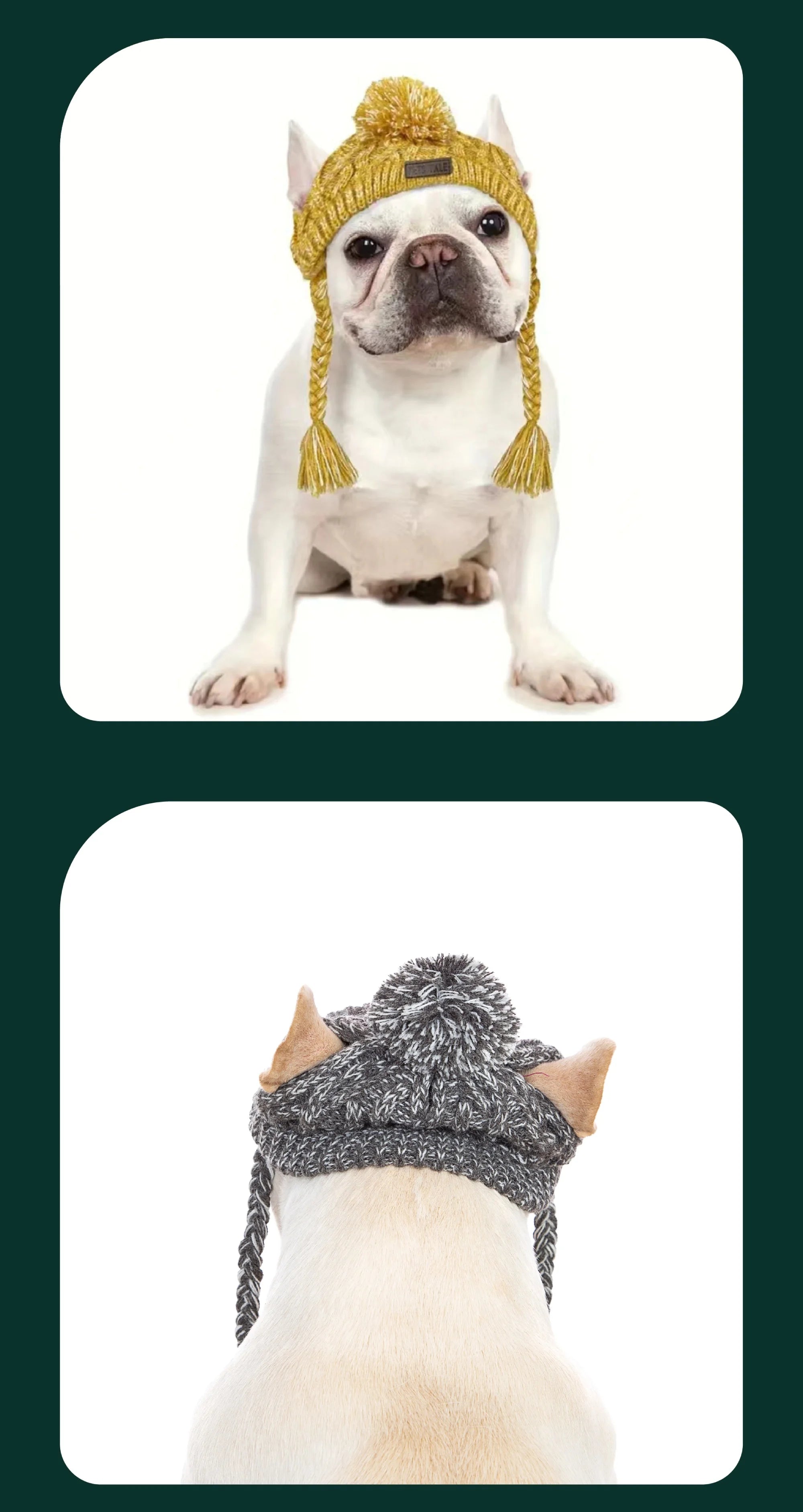 Stickad mössa för hund