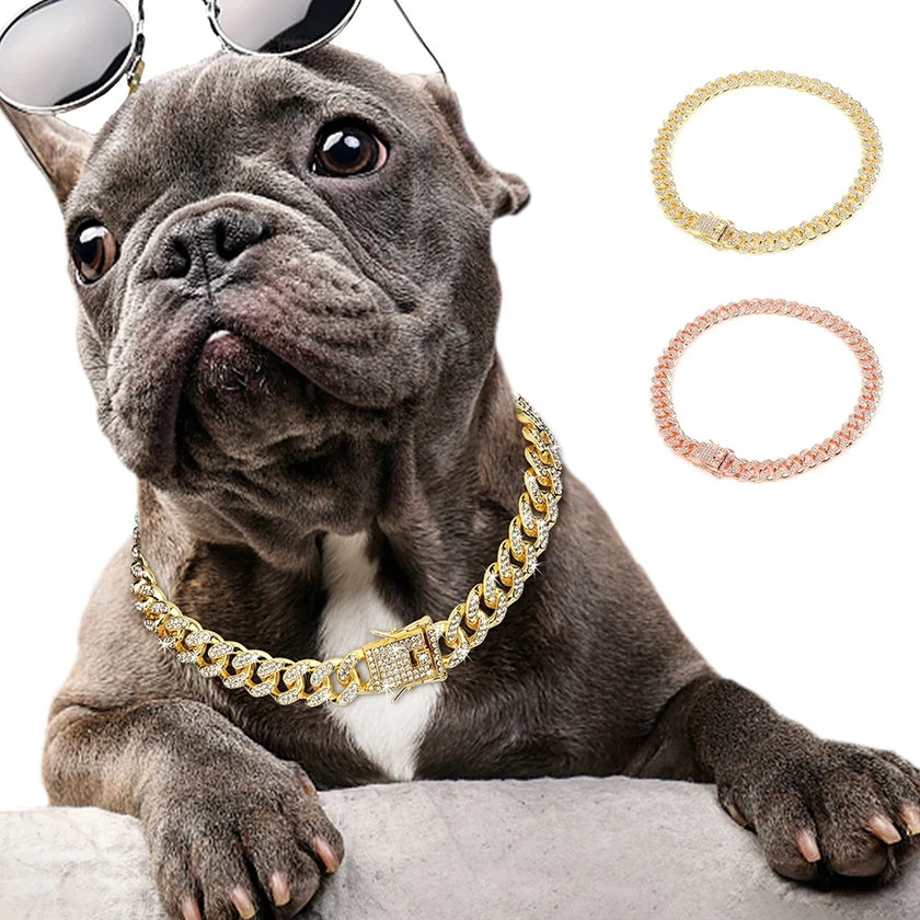 Hundhalsband med strass